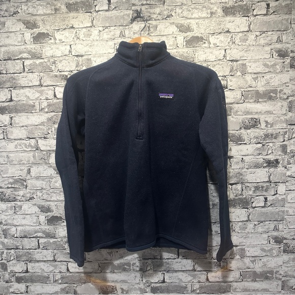 Patagonia Women's Better Sweater Navy 1/4 Zip Fleece Size Medium - Picture 2 of 16